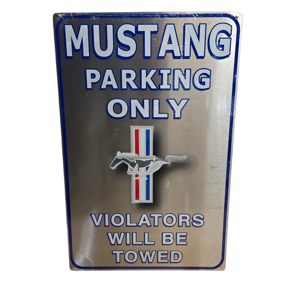 Ford Mustang Parking Only metal sign 11" X 17" PONY LOGO Garage Man Cave Den New
